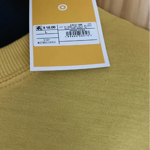 Target Exclusive  Yellow Long Sleeve Latino Heritage Shirt Large Flower Poderosa - Picture 3 of 8